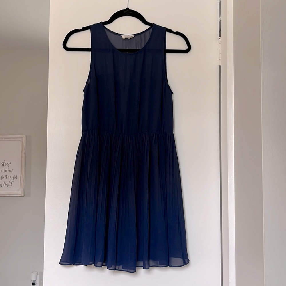 Sheer Top Blue Dress